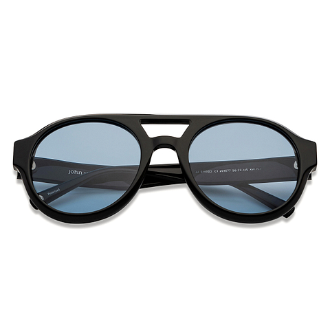 John Jacobs Black Full Rim Round left side John Jacobs Black Full Rim Round left side