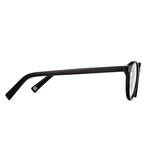 John Jacobs Black Full Rim Round left side John Jacobs Black Full Rim Round left side