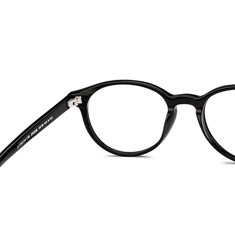 John Jacobs Black Full Rim Round right side John Jacobs Black Full Rim Round right side