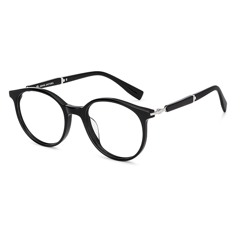 John Jacobs Black Full Rim Round right side