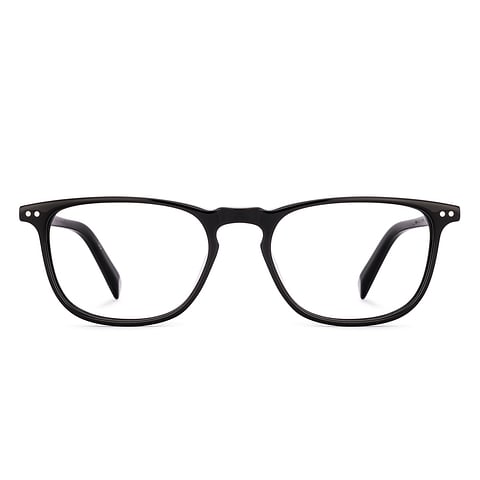 John Jacobs Black Full Rim Rectangle right side