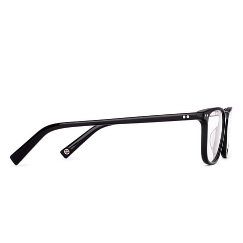John Jacobs Black Full Rim Rectangle left side