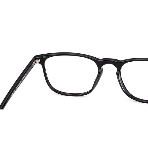 John Jacobs Black Full Rim Rectangle right side