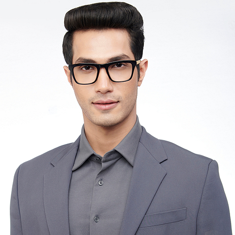John Jacobs Online Black Full Rim Square right side