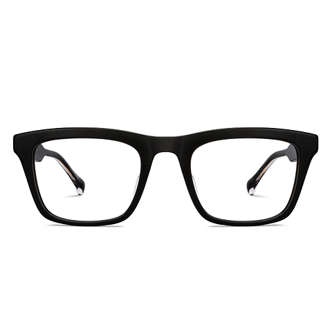 John Jacobs Black Full Rim Rectangle left side