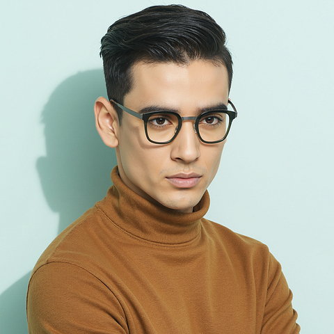 John Jacobs Online Black Full Rim Rectangle left side