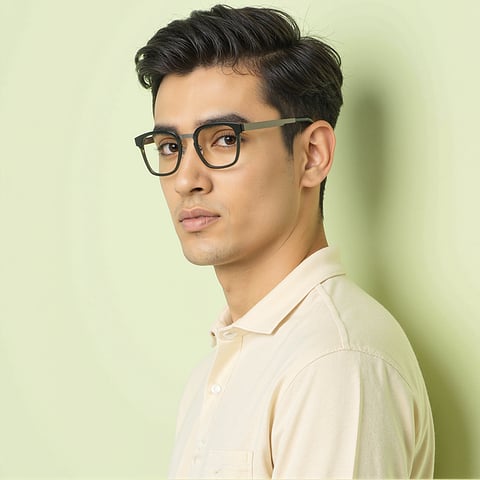 John Jacobs Online Black Full Rim Rectangle right side