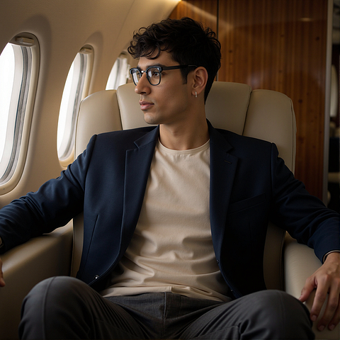 John Jacobs Online Black Full Rim Rectangle left side