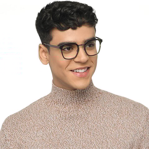John Jacobs Online Black Full Rim Rectangle left side