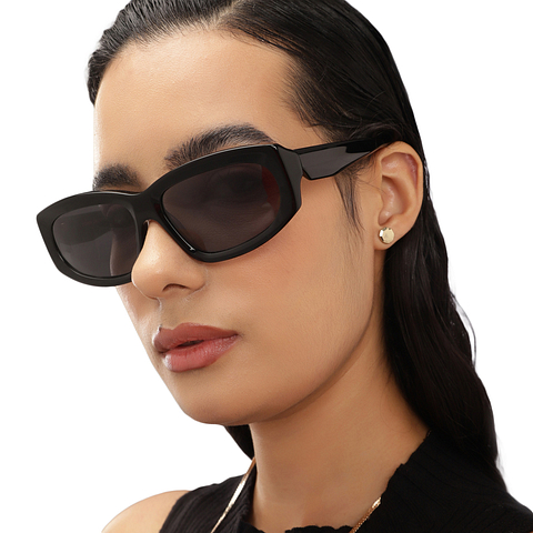 John Jacobs Online Black Full Rim Rectangle left side