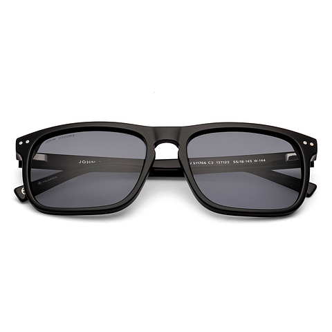 John Jacobs Black Full Rim Square left side