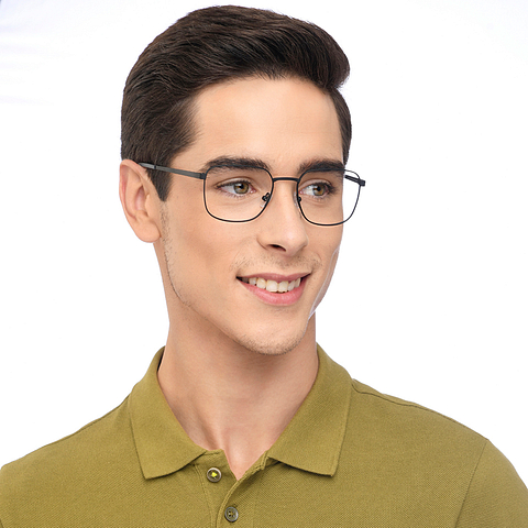 John Jacobs Online Black Full Rim Square left side