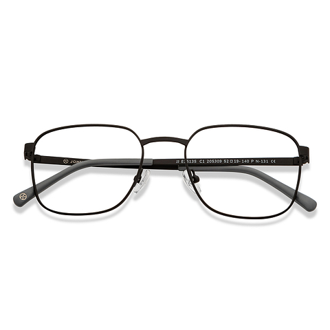 John Jacobs Online Black Full Rim Square left side