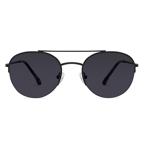 John Jacobs Online Black Half Rim Aviator right side