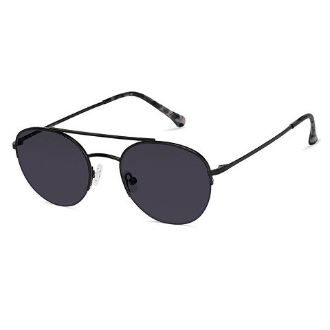 John Jacobs Online Black Half Rim Aviator left side
