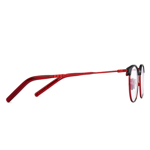 John Jacobs Online Red Full Rim Clubmaster left side