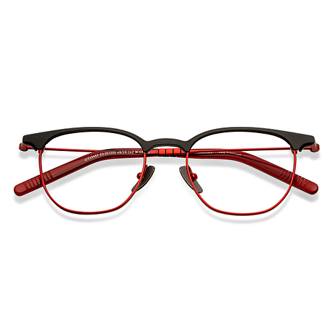 John Jacobs Online Red Full Rim Clubmaster left side