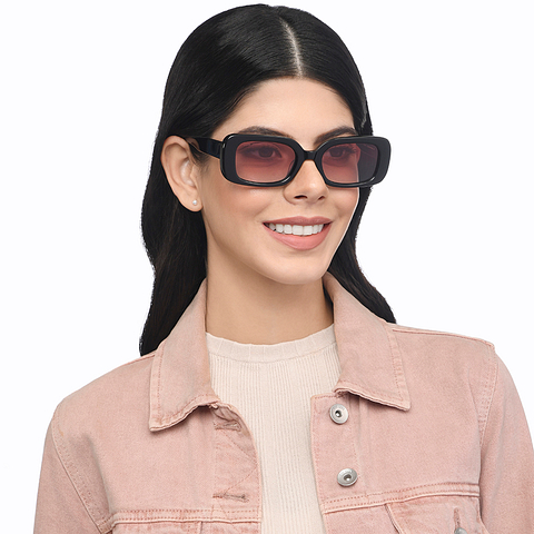 John Jacobs Online Black Full Rim Rectangle left side