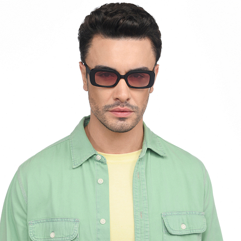 John Jacobs Online Black Full Rim Rectangle right side
