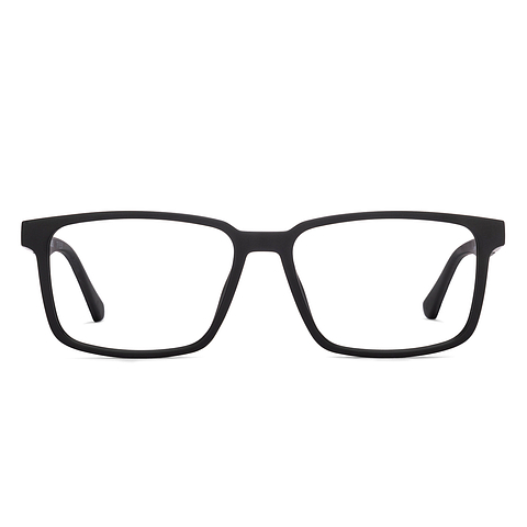 John Jacobs Black Full Rim Rectangle right side