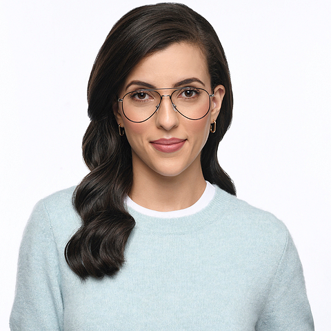 John Jacobs Online Black Full Rim Aviator right side