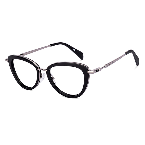 John Jacobs Dark Gunmetal Full Rim Cat Eye right side