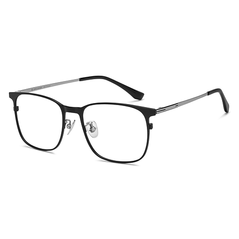 John Jacobs Black Full Rim Rectangle left side