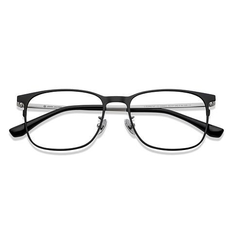 John Jacobs Black Full Rim Square left side