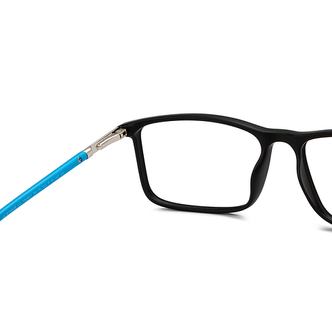 John Jacobs Online Black Full Rim Rectangle right side