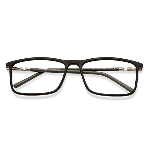 John Jacobs Online Black Full Rim Rectangle left side