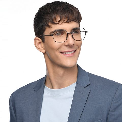 جون جاكوبز على الإنترنت أسود حافة كاملة هندسي left side
