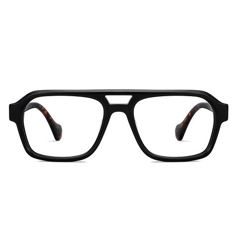John Jacobs Black Full Rim Square left side