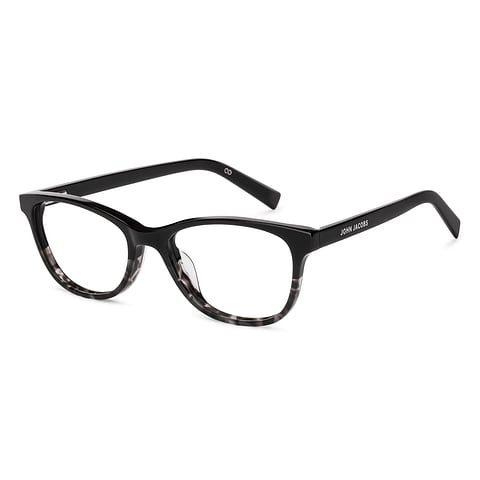 John Jacobs Black Full Rim Rectangle left side