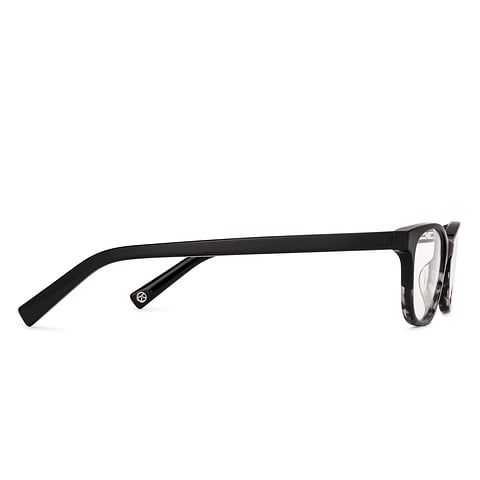 John Jacobs Black Full Rim Rectangle left side