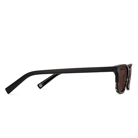 John Jacobs Black Full Rim Rectangle left side