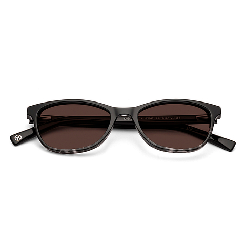 John Jacobs Black Full Rim Rectangle left side