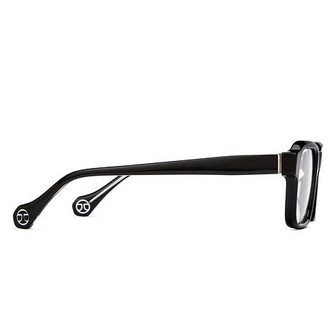 John Jacobs Online Black Full Rim Rectangle left side