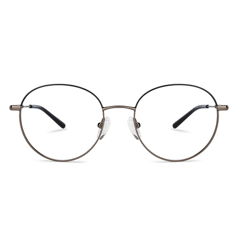 John Jacobs Screen Glasses Dark Gunmetal Full Rim Round right side