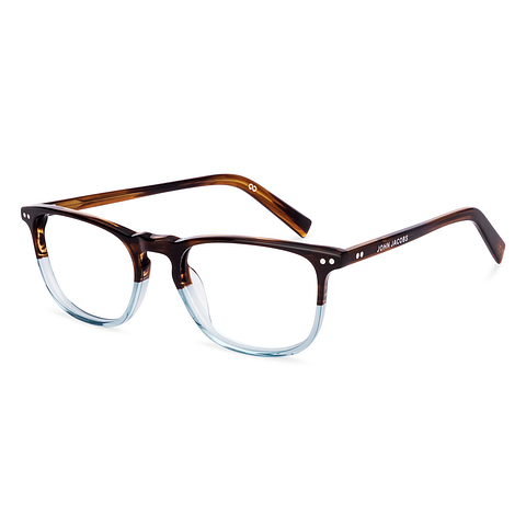 John Jacobs Sky Blue Full Rim Rectangle right side