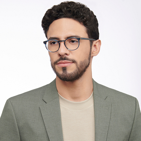 جون جاكوبز على الإنترنت بني شفاف حافة كاملة دائري right side