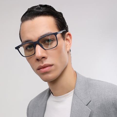 John Jacobs Sky Blue Full Rim Square right side