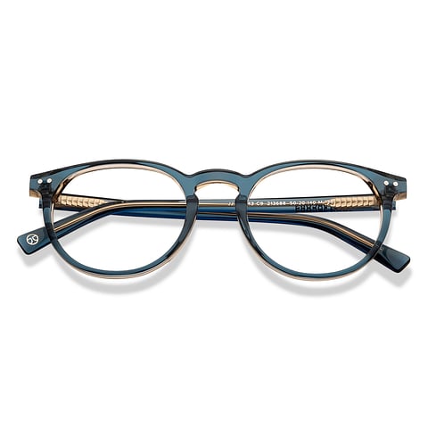John Jacobs Sky Blue Full Rim Round left side