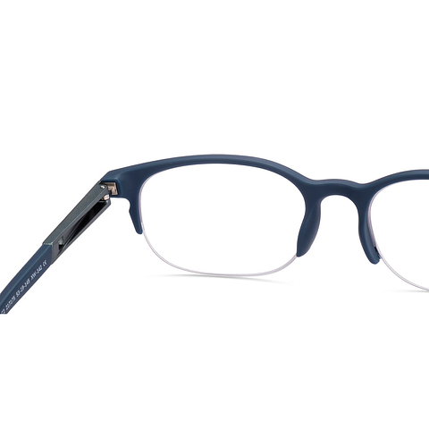 John Jacobs Online Sky Blue Half Rim Rectangle right side