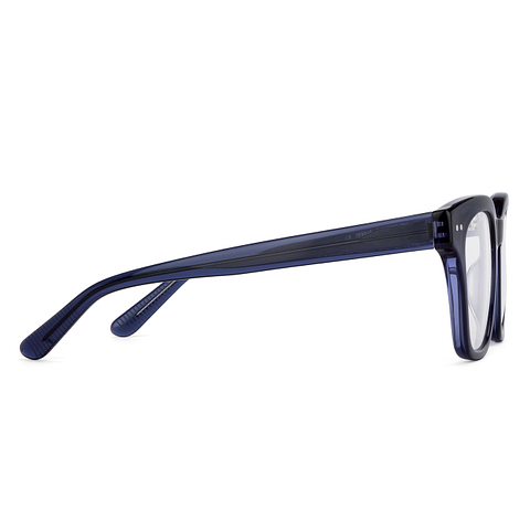 John Jacobs Blue Transparent Full Rim Square left side