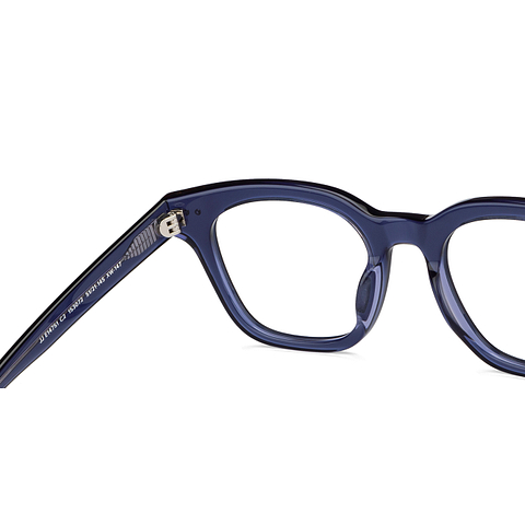 John Jacobs Blue Transparent Full Rim Square right side