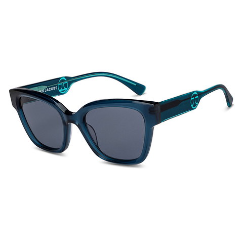 John Jacobs Online Blue Transparent Full Rim Square right side