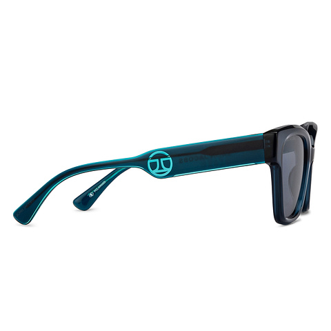 John Jacobs Online Blue Transparent Full Rim Square left side