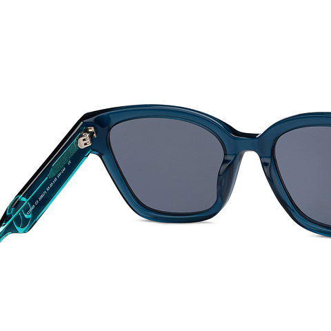 John Jacobs Online Blue Transparent Full Rim Square right side