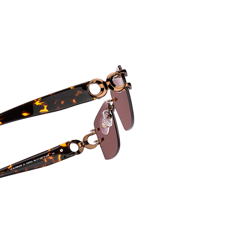 John Jacobs Copper Rimless Rectangle left side