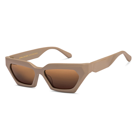 John Jacobs Online Light Brown Full Rim Cat Eye left side